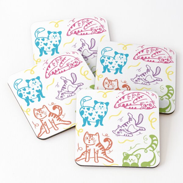 Item preview, Playful Rainbow Cat Doodles Collection designed and sold by Pryhozha.