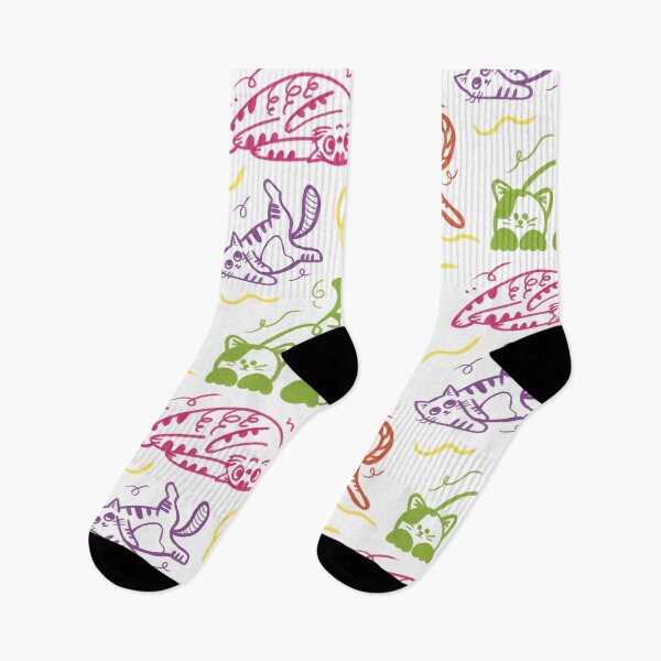 Item preview, Playful Rainbow Cat Doodles Collection designed and sold by Pryhozha.