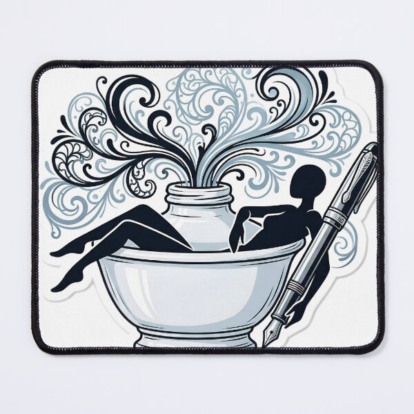 Item preview, Poetcore Stickman Inkwell Traveler Aesthetic Snail Mail Art Analog Luxury designed and sold by StickyGuys.
