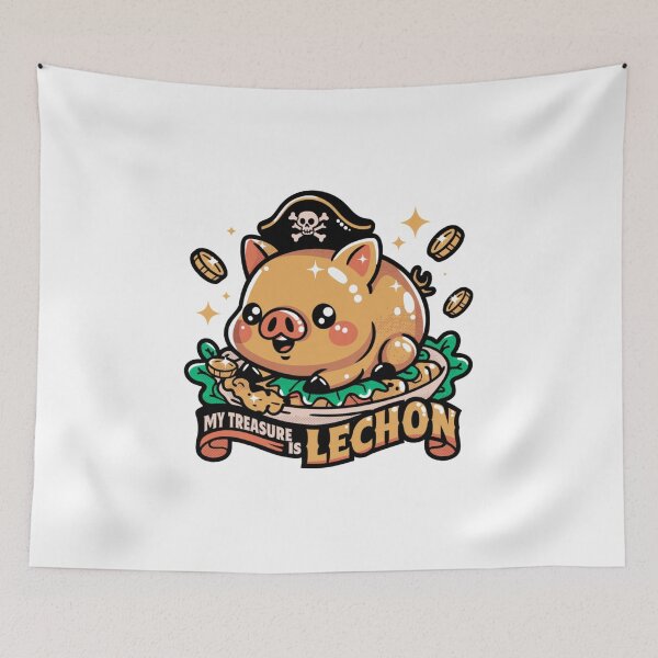 Item preview, My Treasure Is Lechon Cute Filipino Food designed and sold by IslandTyped.