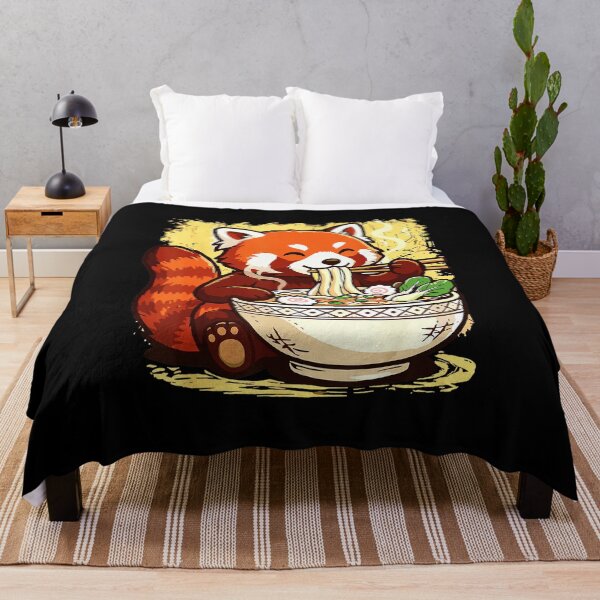 Item preview, Red Panda Eating Ramen Cute Japanese Style  designed and sold by titanlevi.