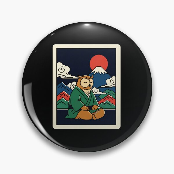 Item preview, Owl in Kimono Japanese Zen Style Illustration designed and sold by JordynLadukeg65.