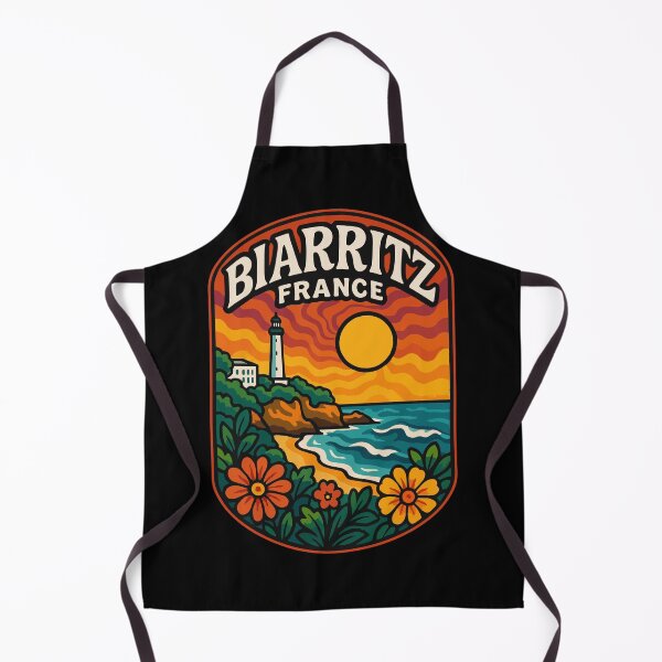 Item preview, Biarritz France Retro Trippy Art Travel designed and sold by TomFrontierArt.