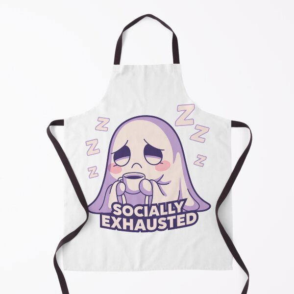 Item preview, Socially Exhausted Cute Ghost Introvert Humor designed and sold by IslandTyped.