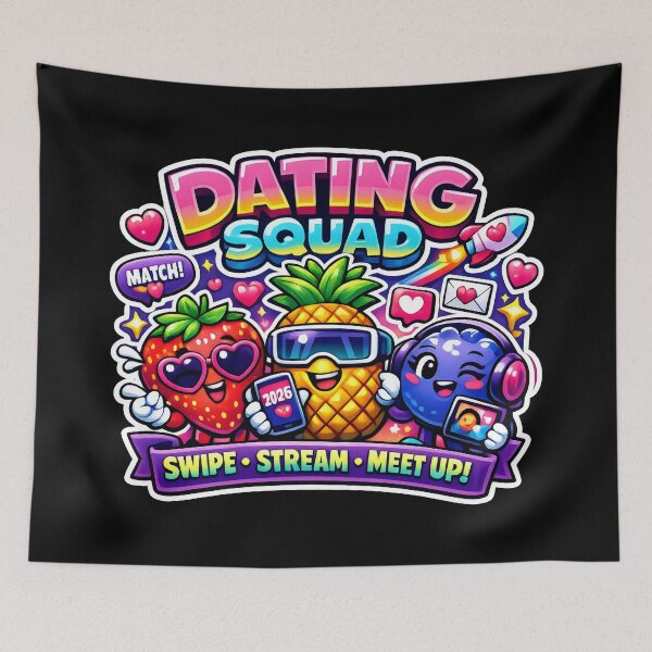 Item preview, Dating Squad Swipe Meet Up Retro Vibe designed and sold by SplashTastic.
