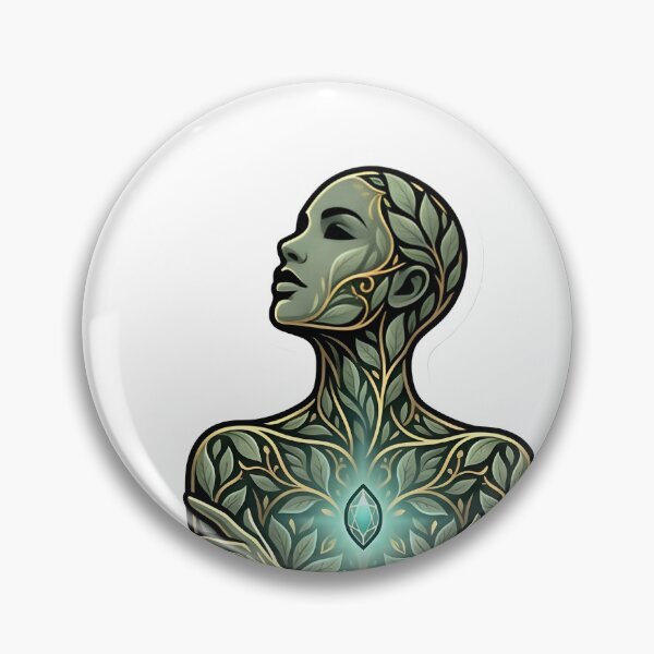 Item preview, Botanical Bloom Human Silhouette Aesthetic Radiant Sage & Gold Self Care designed and sold by StickyGuys.