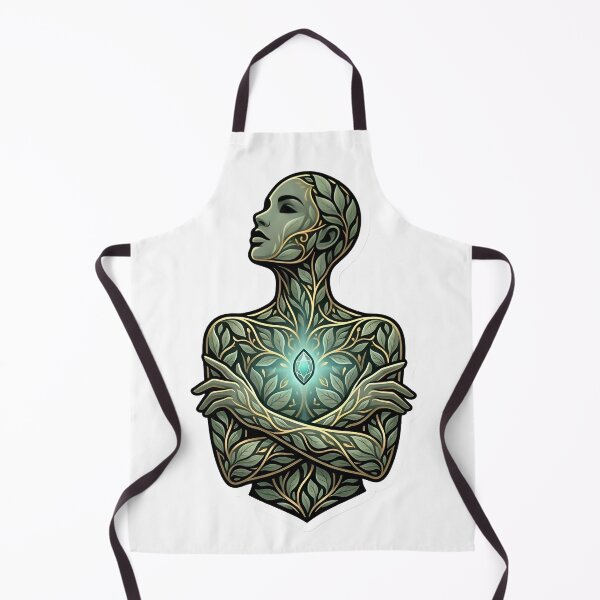 Item preview, Botanical Bloom Human Silhouette Aesthetic Radiant Sage & Gold Self Care designed and sold by StickyGuys.