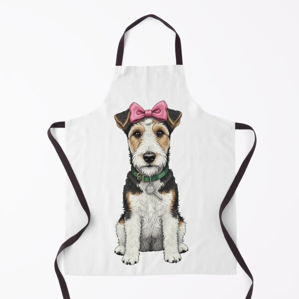 Item preview, Adorable Wirehaired Fox Terrier with Pink Bow designed and sold by k3rstman1.
