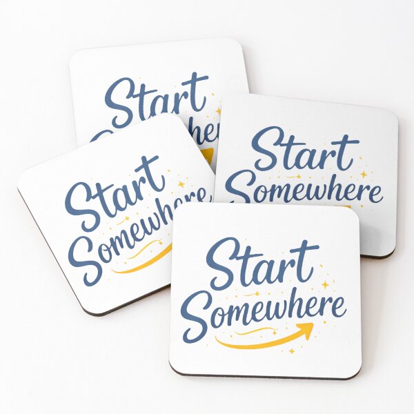 Item preview, Start Somewhere Minimal Motivational Design designed and sold by Lovestickerco.