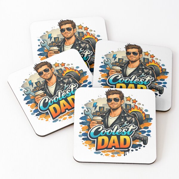 Item preview, Urban Coolest Dad Brown hair Mechanic Gamer Coffee Street Art designed and sold by VISO-art.