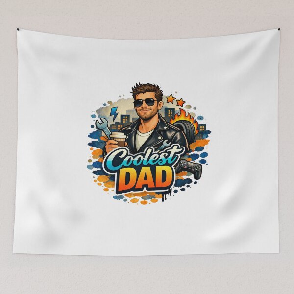 Item preview, Urban Coolest Dad Brown hair Mechanic Gamer Coffee Street Art designed and sold by VISO-art.