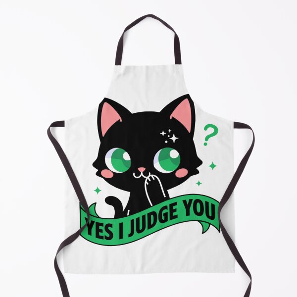 Item preview, Yes I Judge You Funny Black Cat designed and sold by IslandTyped.