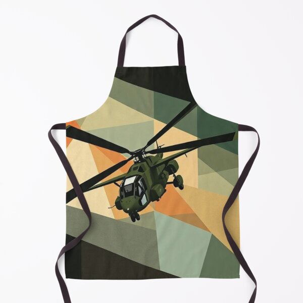 Item preview, Military helicopter on a cubist background designed and sold by RAISC.