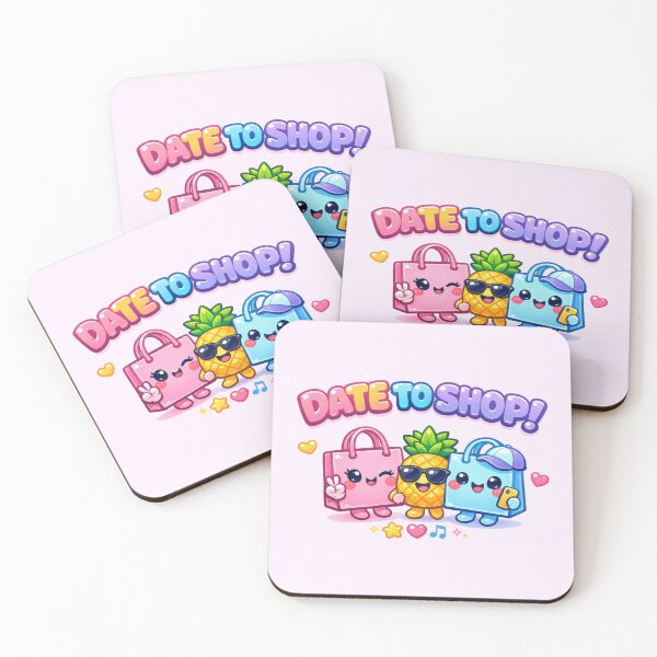Item preview, Date To Shop Kawaii Shopping Bags designed and sold by SplashTastic.