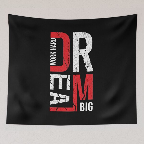 Item preview, Dream Big Work Hard – Motivational Streetwear Design | Success Mindset Typography Tee designed and sold by amareshdas008.