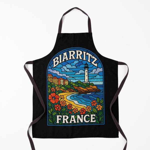 Item preview, Biarritz France Coast Stained Glass Travel designed and sold by TomFrontierArt.