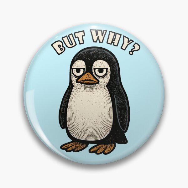 Item preview, Nihilistic penguin - saying But Why ? designed and sold by SeoulInkSoul.