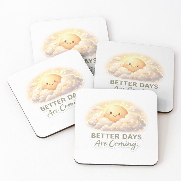 Item preview, Better Days Are Coming Kawaii Sun Sticker | Cute Healing Aesthetic | Soft Life Motivation. designed and sold by ZenGrowth4.