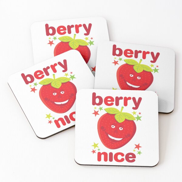 Item preview, Berry Nice Funny Strawberry Character Design – Cute Fruit Pun Gift designed and sold by Fabulosa Designs.