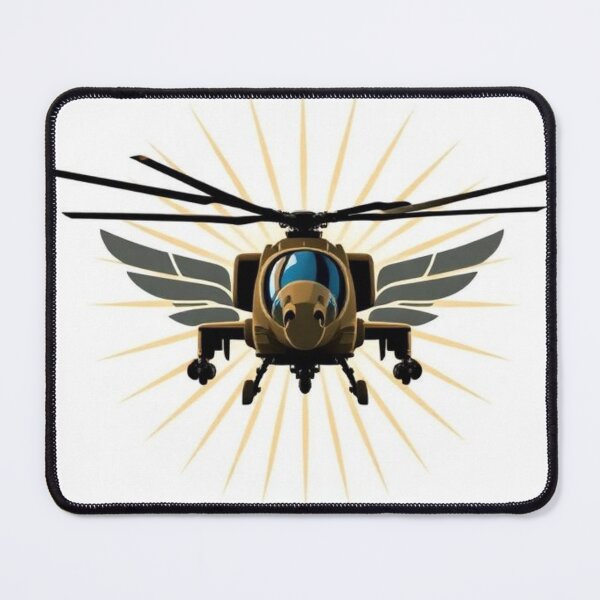 Item preview, Military helicopter in insignia style on white background designed and sold by RAISC.