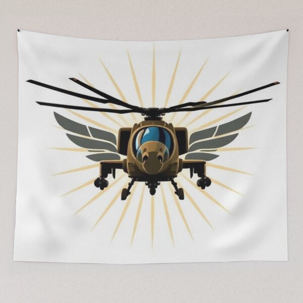 Item preview, Military helicopter in insignia style on white background designed and sold by RAISC.