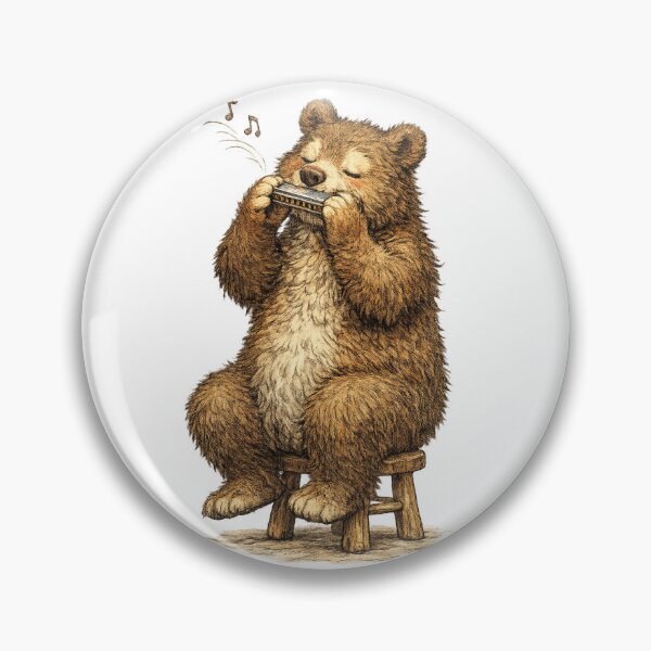Item preview, Cute Bear Harmonica Player designed and sold by photoparadise22.