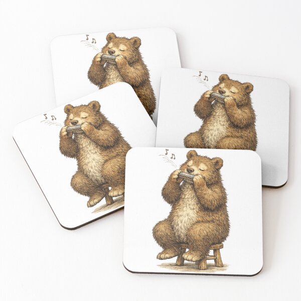 Item preview, Cute Bear Harmonica Player designed and sold by photoparadise22.