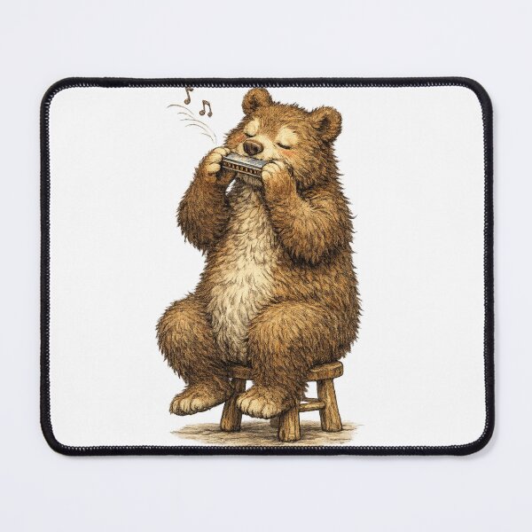 Item preview, Cute Bear Harmonica Player designed and sold by photoparadise22.