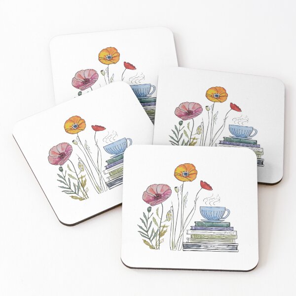 Item preview, Libros y café de Poppies designed and sold by uunaa.