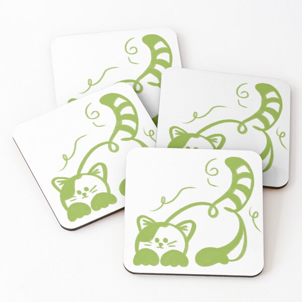 Item preview, Playful Green Cat Ready to Pounce designed and sold by Pryhozha.