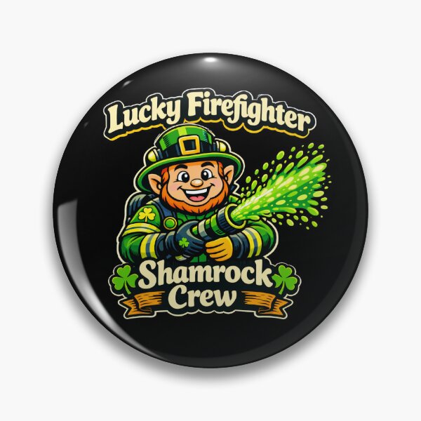 Item preview, Lucky Firefighter Shamrock Crew  designed and sold by LOL-N-LIFESTYLE.