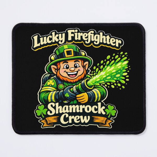 Item preview, Lucky Firefighter Shamrock Crew designed and sold by LOL-N-LIFESTYLE.