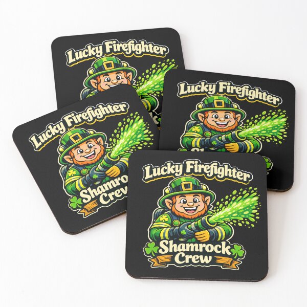 Item preview, Lucky Firefighter Shamrock Crew  designed and sold by LOL-N-LIFESTYLE.