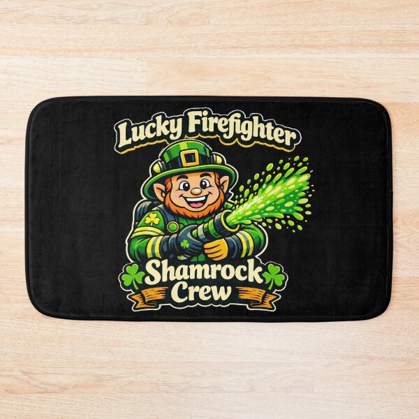 Item preview, Lucky Firefighter Shamrock Crew  designed and sold by LOL-N-LIFESTYLE.