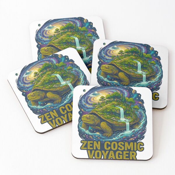 Item preview, Zen Cosmic Voyager - World Turtle Galaxy Garden & Japanese Bonsai Art designed and sold by MT-Hub | Art for Every Soul.