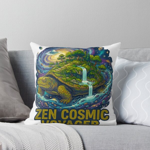 Item preview, Zen Cosmic Voyager - World Turtle Galaxy Garden & Japanese Bonsai Art designed and sold by MT-Hub | Cute Aesthetic Art, Stickers & Phone Cases.