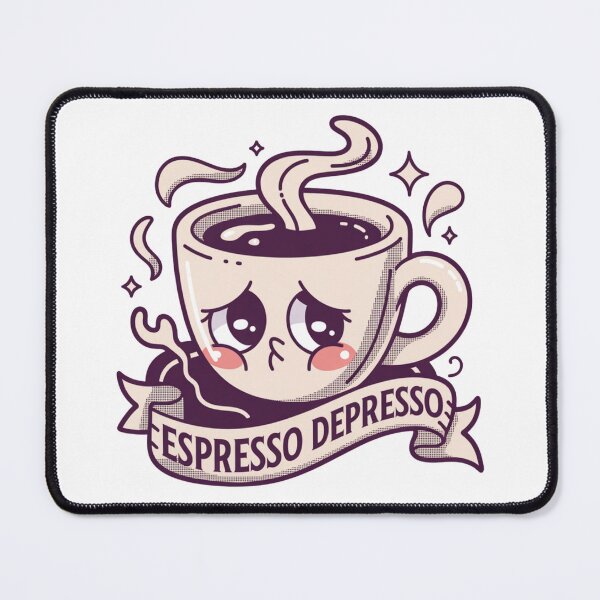 Item preview, Espresso Depresso Cute Sad Coffee Lover designed and sold by IslandTyped.