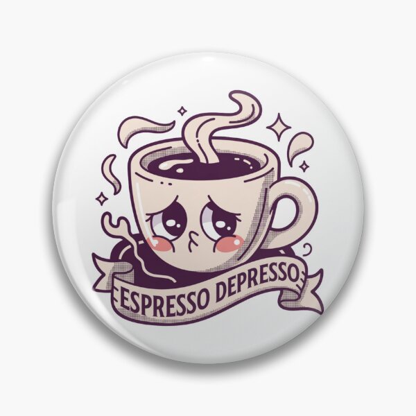 Item preview, Espresso Depresso Cute Sad Coffee Lover designed and sold by IslandTyped.