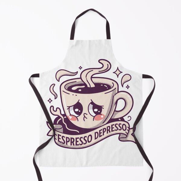 Item preview, Espresso Depresso Cute Sad Coffee Lover designed and sold by IslandTyped.