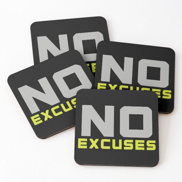 Item preview, No Excuses Motivational Quote - Bold Fitness and Gym Workout Design designed and sold by OuSfian1.
