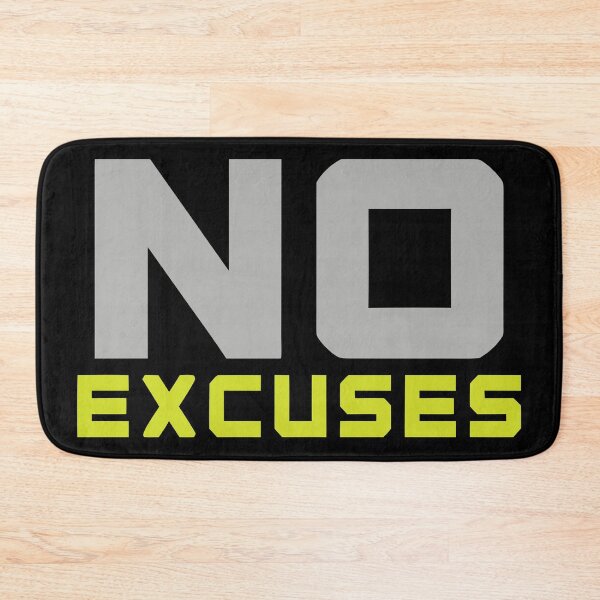 Item preview, No Excuses Motivational Quote - Bold Fitness and Gym Workout Design designed and sold by OuSfian1.