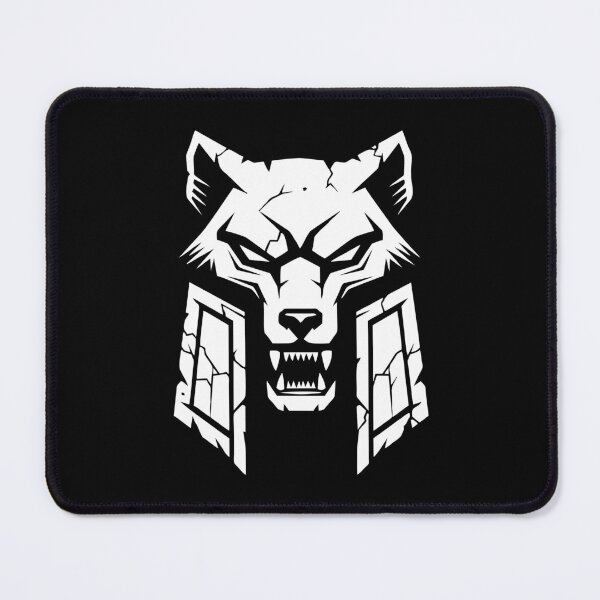 Item preview, Geometric Wolf Head Fierce Animal Minimal Tribal Style designed and sold by Roman-Designer.
