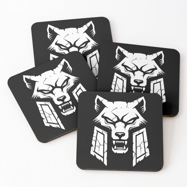 Item preview, Geometric Wolf Head Fierce Animal Minimal Tribal Style designed and sold by Roman-Designer.