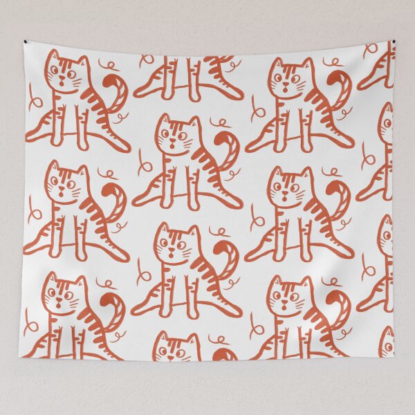 Item preview, Weird Orange Cat Sitting Like a Person designed and sold by Pryhozha.