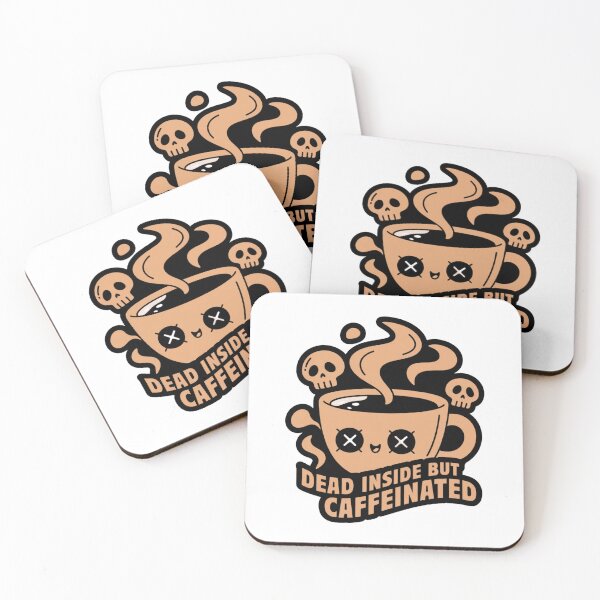 Item preview, Dead Inside But Caffeinated Funny Coffee designed and sold by IslandTyped.