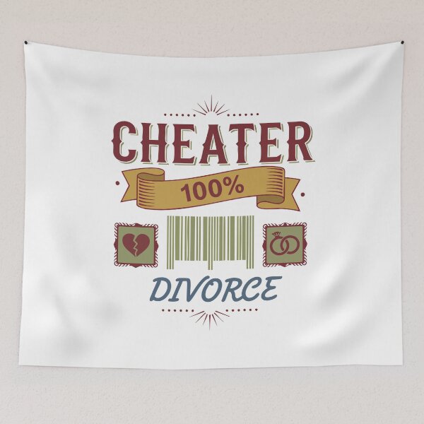 Item preview, Divorce Cheater 100 Newly Divorced Divorce Humor designed and sold by LuminOrb.