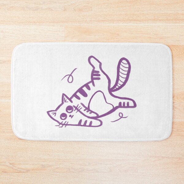 Item preview, Cute Purple Cat Upside Down Pose designed and sold by Pryhozha.