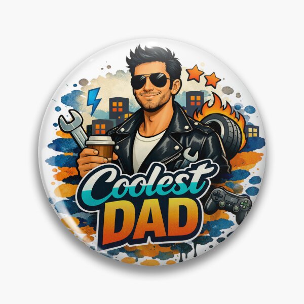 Item preview, Urban Coolest Dad Brown hair Mechanic Gamer Coffee Street Art Father's Day designed and sold by VISO-art.