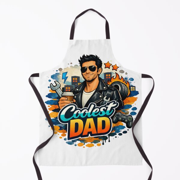 Item preview, Urban Coolest Dad Brown hair Mechanic Gamer Coffee Street Art Father's Day designed and sold by VISO-art.