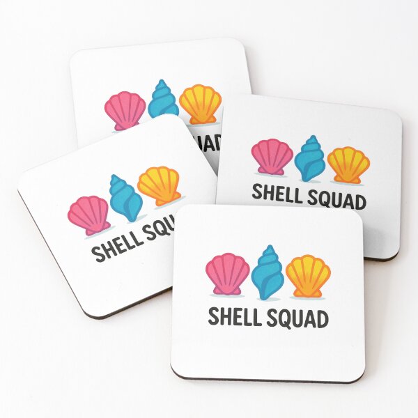 Item preview, Shell Squad Beach Illustration — Colorful Coastal Sea Shell Art for Summer designed and sold by Colorful-Garden.